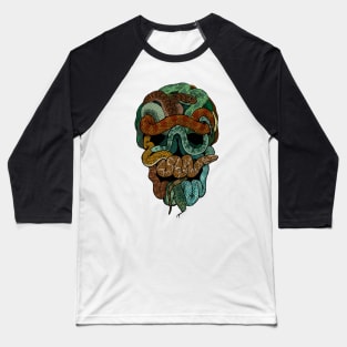 Snake Skull (Rust) Baseball T-Shirt